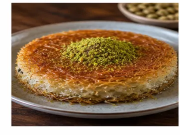 Kadayıf tatlısı servisi